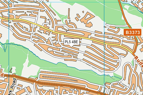 PL5 4BE map - OS VectorMap District (Ordnance Survey)