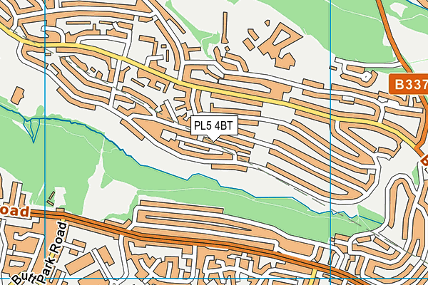 PL5 4BT map - OS VectorMap District (Ordnance Survey)