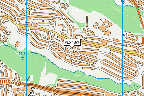 PL5 4BW map - OS VectorMap District (Ordnance Survey)