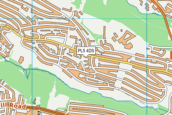 PL5 4DS map - OS VectorMap District (Ordnance Survey)