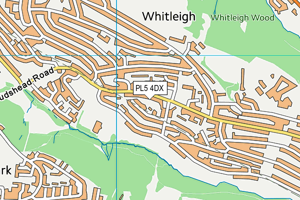 PL5 4DX map - OS VectorMap District (Ordnance Survey)