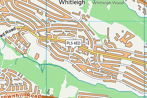 PL5 4ED map - OS VectorMap District (Ordnance Survey)