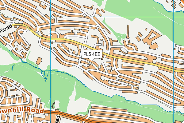 PL5 4EE map - OS VectorMap District (Ordnance Survey)