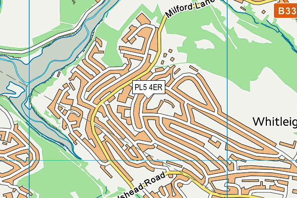PL5 4ER map - OS VectorMap District (Ordnance Survey)