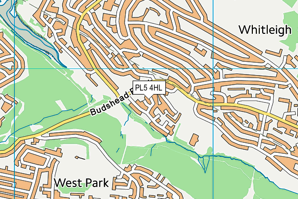 PL5 4HL map - OS VectorMap District (Ordnance Survey)