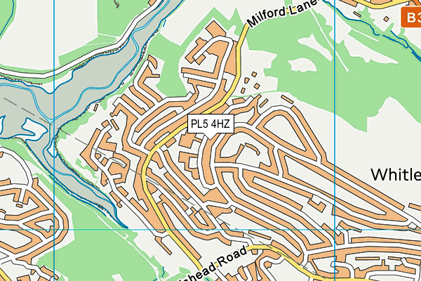PL5 4HZ map - OS VectorMap District (Ordnance Survey)