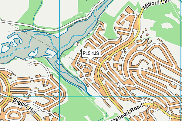 PL5 4JS map - OS VectorMap District (Ordnance Survey)