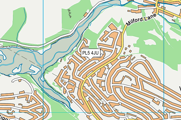 PL5 4JU map - OS VectorMap District (Ordnance Survey)