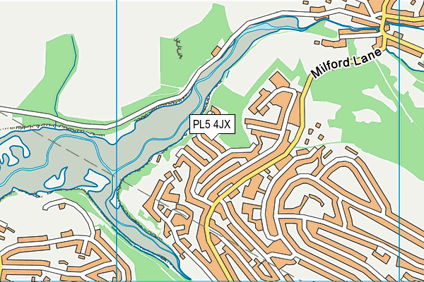 PL5 4JX map - OS VectorMap District (Ordnance Survey)