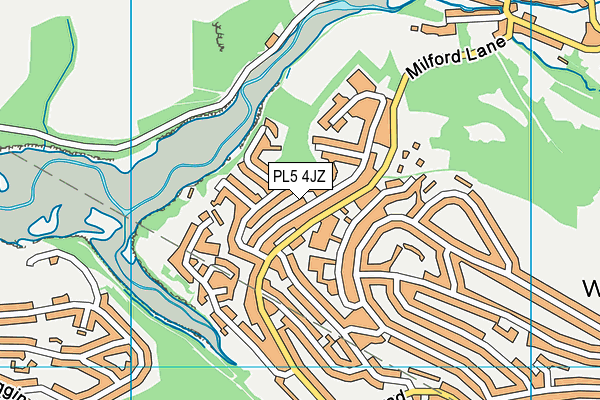 PL5 4JZ map - OS VectorMap District (Ordnance Survey)