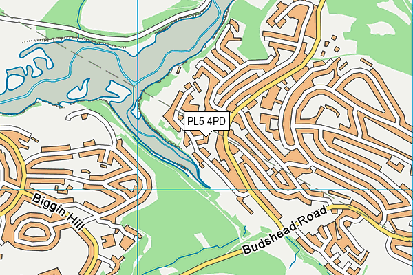 PL5 4PD map - OS VectorMap District (Ordnance Survey)