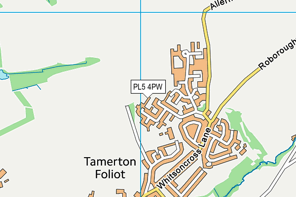 PL5 4PW map - OS VectorMap District (Ordnance Survey)