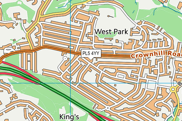 PL5 4YY map - OS VectorMap District (Ordnance Survey)