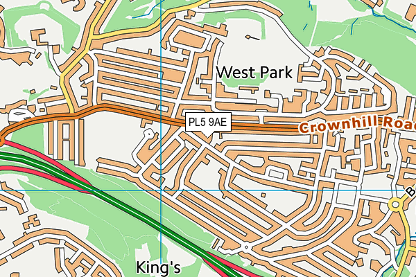 PL5 9AE map - OS VectorMap District (Ordnance Survey)