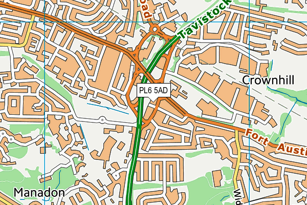 PL6 5AD map - OS VectorMap District (Ordnance Survey)