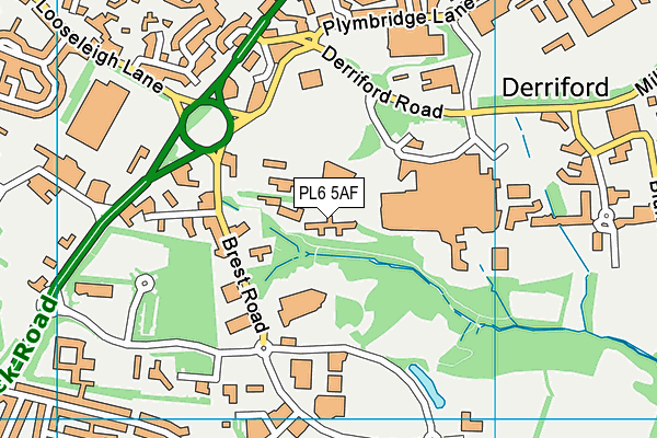 PL6 5AF map - OS VectorMap District (Ordnance Survey)