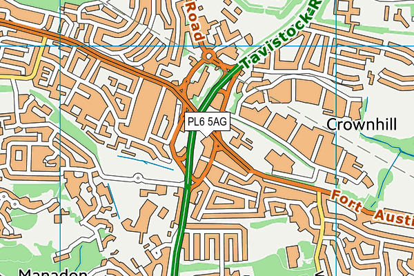 PL6 5AG map - OS VectorMap District (Ordnance Survey)