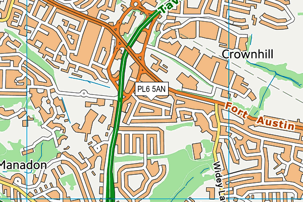 PL6 5AN map - OS VectorMap District (Ordnance Survey)