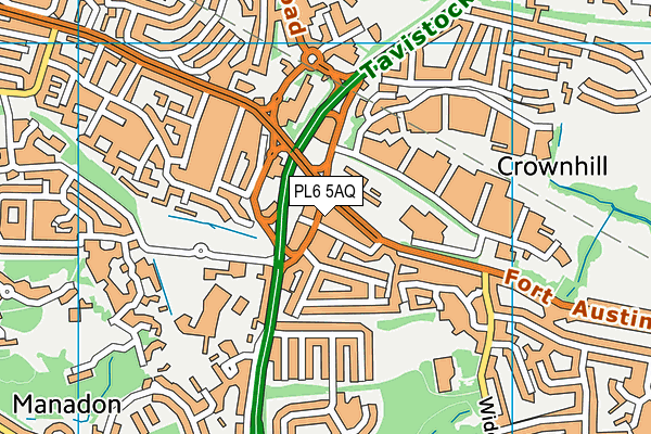 PL6 5AQ map - OS VectorMap District (Ordnance Survey)