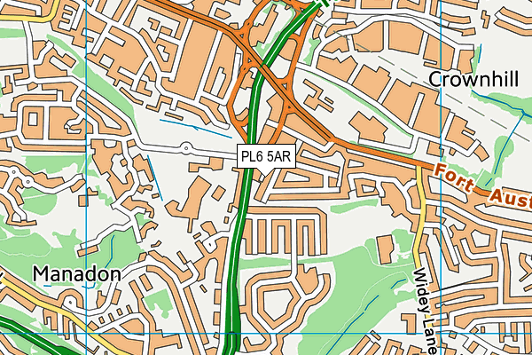 PL6 5AR map - OS VectorMap District (Ordnance Survey)