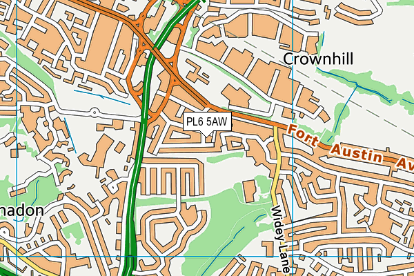 PL6 5AW map - OS VectorMap District (Ordnance Survey)