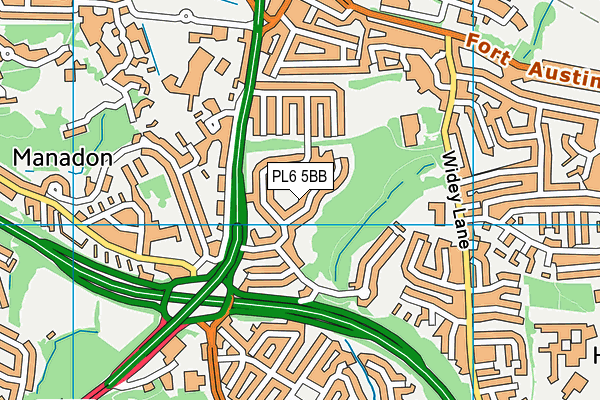 PL6 5BB map - OS VectorMap District (Ordnance Survey)