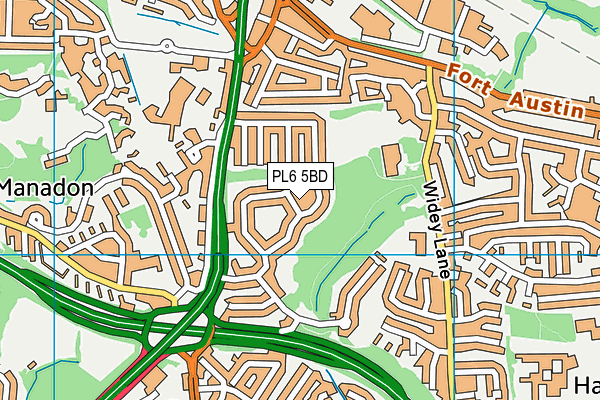 PL6 5BD map - OS VectorMap District (Ordnance Survey)