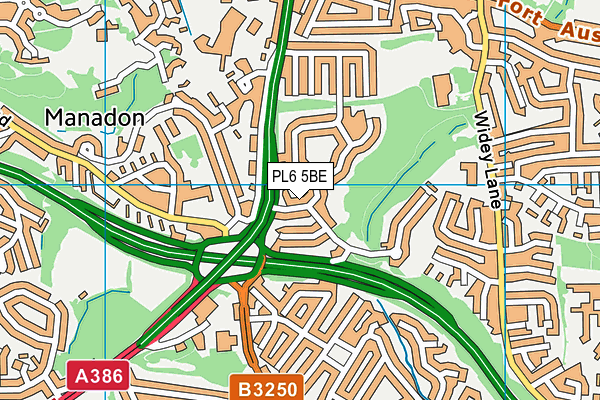 PL6 5BE map - OS VectorMap District (Ordnance Survey)