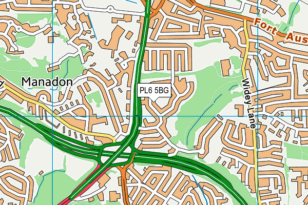 PL6 5BG map - OS VectorMap District (Ordnance Survey)