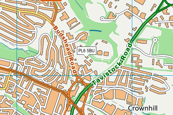 PL6 5BU map - OS VectorMap District (Ordnance Survey)