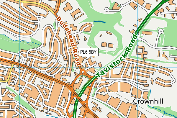 PL6 5BY map - OS VectorMap District (Ordnance Survey)