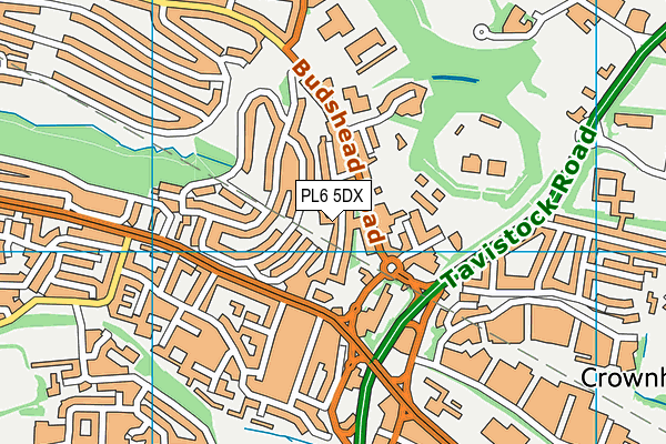 PL6 5DX map - OS VectorMap District (Ordnance Survey)