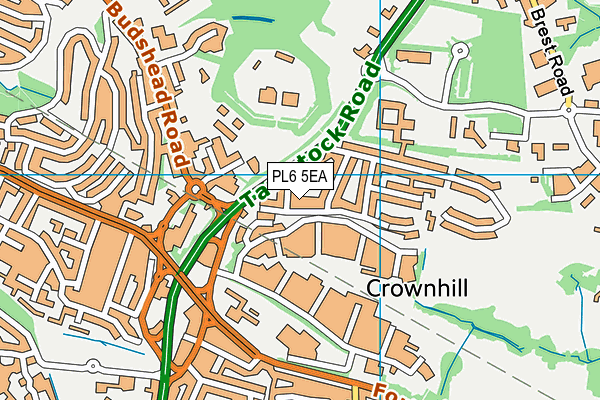 PL6 5EA map - OS VectorMap District (Ordnance Survey)