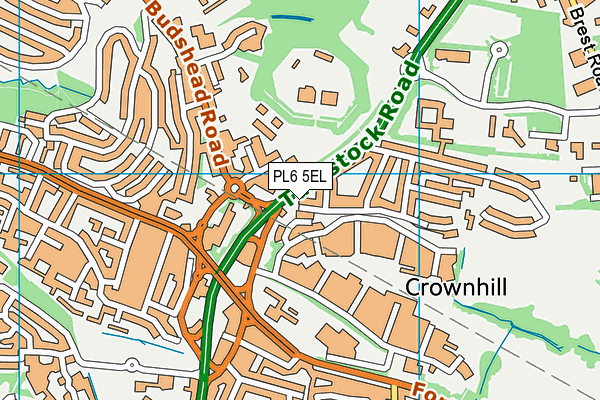 PL6 5EL map - OS VectorMap District (Ordnance Survey)