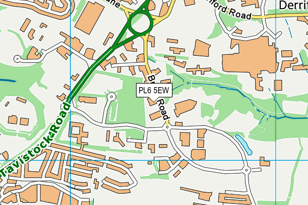 PL6 5EW map - OS VectorMap District (Ordnance Survey)