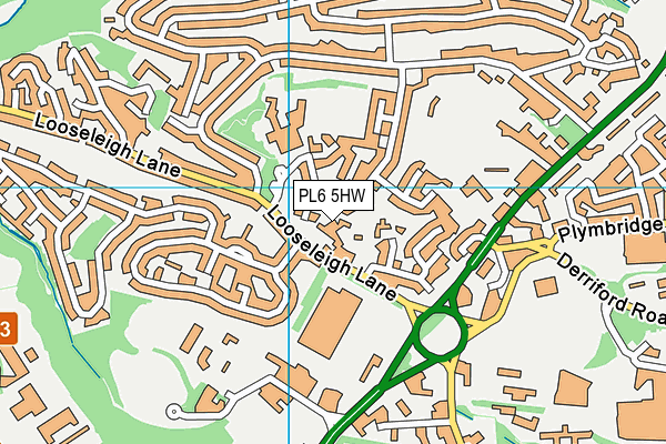 PL6 5HW map - OS VectorMap District (Ordnance Survey)