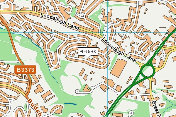 PL6 5HX map - OS VectorMap District (Ordnance Survey)