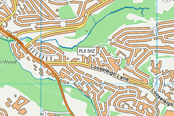 PL6 5HZ map - OS VectorMap District (Ordnance Survey)