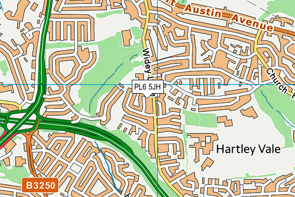 PL6 5JH map - OS VectorMap District (Ordnance Survey)