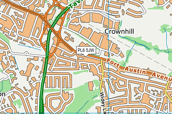 PL6 5JW map - OS VectorMap District (Ordnance Survey)