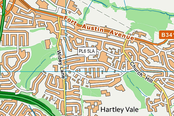 PL6 5LA map - OS VectorMap District (Ordnance Survey)