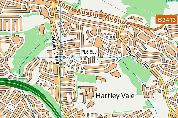 PL6 5LJ map - OS VectorMap District (Ordnance Survey)