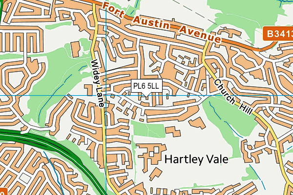 PL6 5LL map - OS VectorMap District (Ordnance Survey)