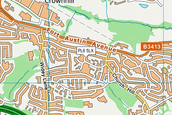 PL6 5LX map - OS VectorMap District (Ordnance Survey)