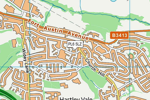 PL6 5LZ map - OS VectorMap District (Ordnance Survey)