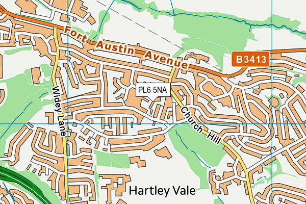 PL6 5NA map - OS VectorMap District (Ordnance Survey)