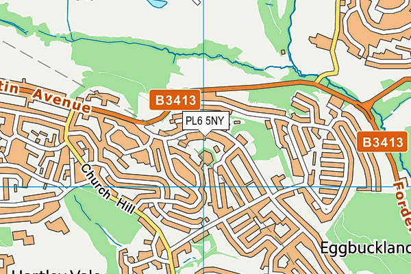 PL6 5NY map - OS VectorMap District (Ordnance Survey)