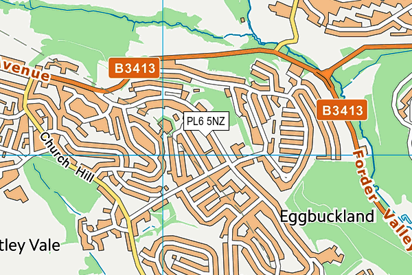 PL6 5NZ map - OS VectorMap District (Ordnance Survey)