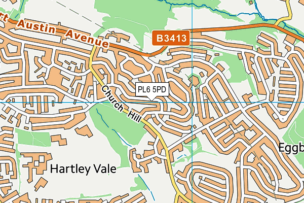 PL6 5PD map - OS VectorMap District (Ordnance Survey)