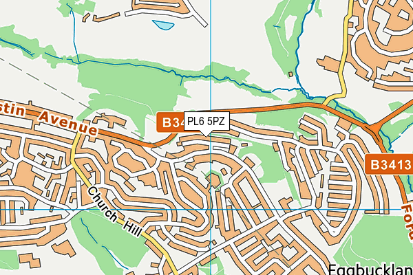 PL6 5PZ map - OS VectorMap District (Ordnance Survey)